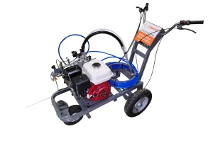 Echipament airless pentru trasat marcaje rutiere - Complet Echipat - 1/4", 2 pistoale, 1.8L/min, 5.5hp Honda - CNO-APSR-Duo-Honda