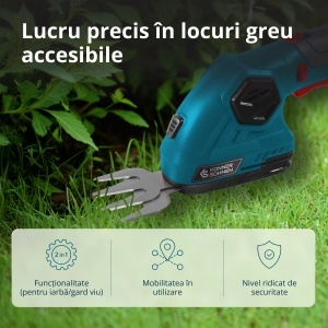 Foarfecă cu acumulator pentru tuns iarbă și gard viu KS SHT-8V - Img 3