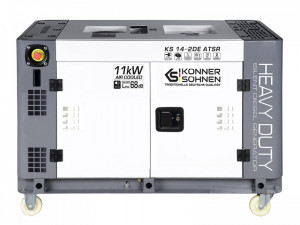 Generator de curent 11 KW diesel - Heavy Duty - insonorizat - Konner & Sohnen - KS-14-2DE-ATSR-Silent - Img 1