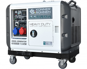 Generator de curent 7.5 kW diesel - Heavy Duty - insonorizat - Konner & Sohnen - KS-9300DE-1/3-ATSR-Super-Silent - Img 1