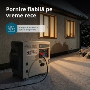 Generator de curent 7.5 kW diesel - Heavy Duty - insonorizat - Konner & Sohnen - KS-9200DE-1/3-HD-ATSR-Silent - Img 11