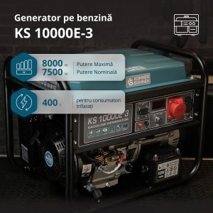 Generator de curent 8 kW benzina PRO - Konner & Sohnen - KS-10000E-3 - Img 9