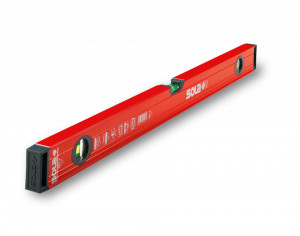 Nivela cu bulă ( Boloboc ) cu profil tubular, 60cm RED 3 60 - Sola-01214801