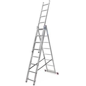 Scara multifunctionala din aluminiu Corda cu functie de egalizare, 3x8 trepte