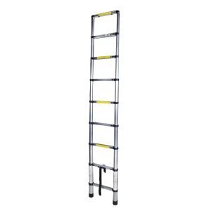 Scara telescopica aluminiu BISONTE STR1026 9 trepte, inaltime maxima 2.6 m