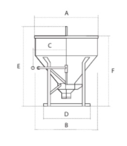 Bena beton cu furtun descarcare centrala 500 lt UNIMEC FG16CT50 - Img 2