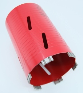 Carota diamantata Super PREMIUM ø127mm x 180mm x M16 pentru gaurire Beton armat, Zidarie, Granit - DXQZ.REDCORE.127