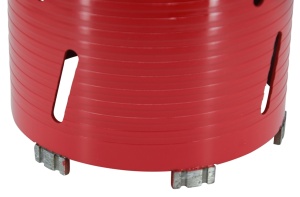 Carota diamantata Super PREMIUM ø162mm x 180mm x M16 pentru gaurire Beton armat, Zidarie, Granit - DXQZ.REDCORE.162 - Img 2