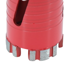 Carota diamantata Super PREMIUM ø48mm x 180mm x M16 pentru gaurire Beton armat, Zidarie, Granit - DXQZ.REDCORE.48 - Img 4
