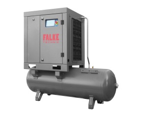 Compresor de aer profesional cu surub - 15kW, 2150 L/min, 8-10-13bari - Rezervor 300litri - Falke-FKVTG-KS-15-300L