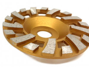 Disc cupa diamantata cu dinti alternativi pentru slefuire rapida de Beton si Abrazive 125mmx22,2mm PREMIUM - DXDY.PLCC.125 - Img 2