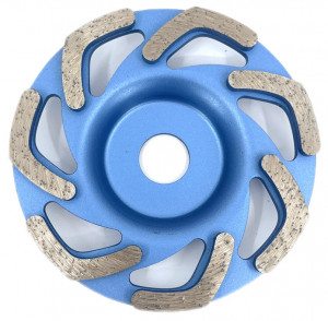 Disc cupa diamantata forma L pentru slefuire Beton/Abrazive 125x22,2mm Standard Profesional - BlueLine - DXDY.BLLC.125 - Img 1