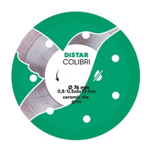 Disc diamantat Colibri subtire pt. mini-polizoare, pt. portelan, 76x0,8x10 (mm) Premium - DiStar-11139053029