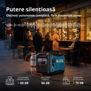 Generator de curent 4.4 kW inverter - HIBRID (GPL + benzina) - insonorizat - Konner & Sohnen - KS-4000iEG-S - Img 7