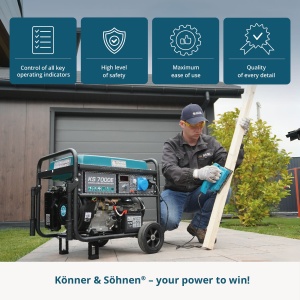 Generator de curent 5.5 kW benzina PRO - Konner & Sohnen - KS-7000E - Img 9