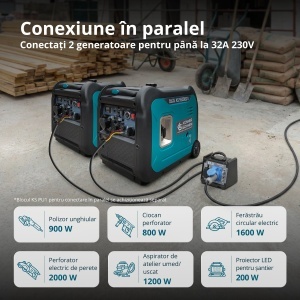 Generator de curent 5.5 kW inverter - HIBRID (GPL + benzina) - insonorizat - Konner & Sohnen - KS-5500iEG-S - Img 10