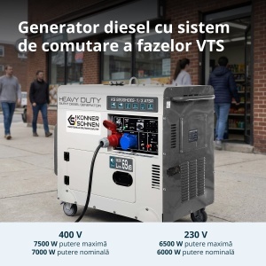 Generator de curent 7.5 kW diesel - Heavy Duty - insonorizat - Konner & Sohnen - KS-9200DE-1/3-HD-ATSR-Silent - Img 8