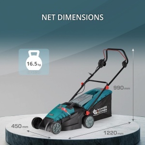 Mașină de tuns iarba electrică - 380mm, 50l - Konner & Sohnen - KS 38LM-BL - Img 11