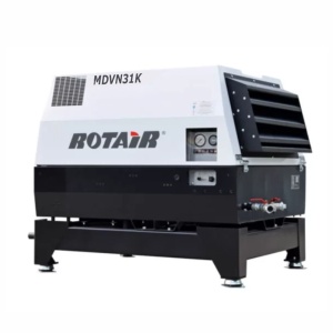 Motocompresor ROTAIR MDVN 31K presiune 7 bar debit 3000 l/min motor Kubota 35 cp SKID (fara roti)