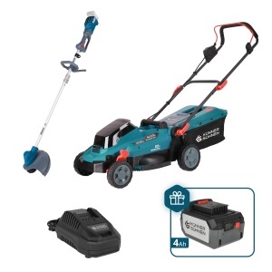 Pachet promoțional pentru îngrijirea gazonului KS 33LM-BCT20V-SET