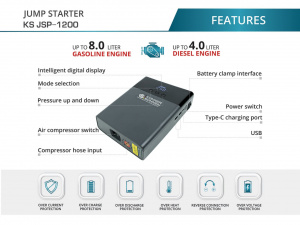 Redresor auto cu compresor KS JSP-1200 - Img 5