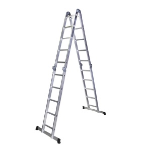Scara multifunctionala din aluminiu BISONTE STR405 4 segmente x 5 trepte, inaltime maxima 5.8 m