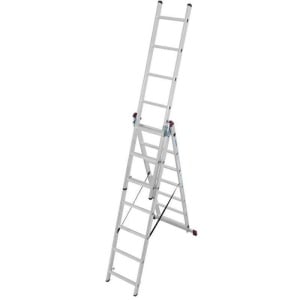 Scara multifunctionala din aluminiu Corda cu functie de egalizare, 3x7 trepte - Img 1