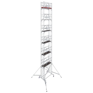 Schela mobila Stabilo S10 0,75 x 2m, aluminiu, inaltime lucru 14,4m - Img 1