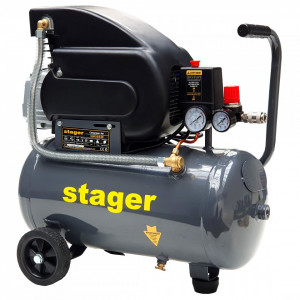 Stager HM2024F compresor aer, 24L, 8bar, 200L/min, monofazat, angrenare directa - Img 4