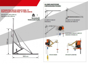 Trepied pt. fixare in exterior - inaltime reglabila 2100-3400 mm pt. Electropalane IORI-MOD-D - Img 3