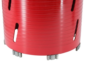 Carota diamantata Super PREMIUM ø182mm x 180mm x M16 pentru gaurire Beton armat, Zidarie, Granit - DXQZ.REDCORE.182 - Img 4