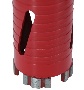 Carota diamantata Super PREMIUM ø52mm x 180mm x M16 pentru gaurire Beton armat, Zidarie, Granit - DXQZ.REDCORE.52 - Img 4
