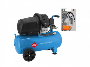 Compresor de aer profesional cu piston (cu accesorii) - Blue Series 2.2kW, 392L/min, 8 bari - Rezervor 50 Litri - AirPress-HL425/50-36888 - Img 2