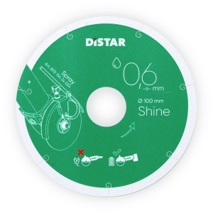 Disc diamantat DiStar Shine ultra-subtire (0.6mm) pt. Gresie portelanata, placi ceramice - 125x22.23 (mm) Super Premium - DiStar-11127457030