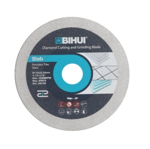 Disc Diamantat pt. taiat si slefuit sticla 115x22.23 (mm), segment 30mm Premium - BIHUI-DPG115