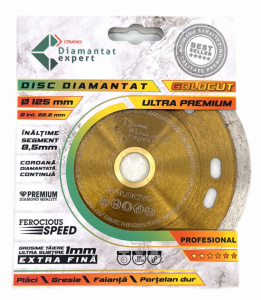 Disc DiamantatExpert pt. Taieri Extra Fine in Portelan Dur Subtire 125x22.2 (mm) Ultra Premium - DXDY.GOLDCUT.125 - Img 4