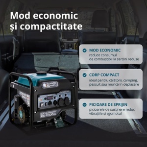 Generator de curent 4.5 kW inverter - HIBRID (GPL + benzina) - insonorizat - Konner & Sohnen - KS-4500iG - Img 10
