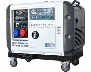 Generator de curent 7.5 kW diesel - Heavy Duty - insonorizat - Konner & Sohnen - KS-9300DE-1/3-ATSR-Super-Silent - Img 3