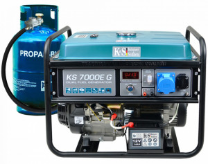 Generator pe gaz/benzina "Könner & Söhnen" KS 7000E G - Img 3