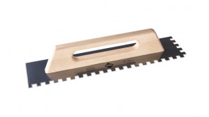 Gletiera dintata cu maner din lemn 48cm, 12x12mm - RUBI-73973 - Img 1