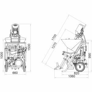 Masina de tencuit Imer Koine 3.1 230V debit 2-17 l/min materiale preamestecate - Img 2