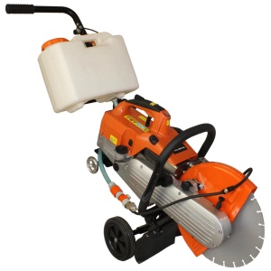 Masina debitat BISONTE MD350 & Trolly 4cp disc Ø350mm+carucior cu roti/rezervor apa/cutie transport