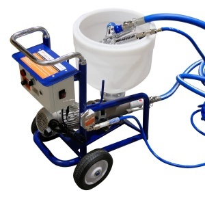 Masina multifunctionala de tencuit, gletuit, izolatii, debit max. 0-12 L/min, 1.5kW Monofazata, 20 bar, cuva plastic 35L - CNO-MFS12 - Img 4