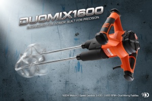 Mixer / amestecator pt. adezivi / mortar 1600W cu palete duble, Profesional DUOMIX1600 cu regulator de turatie - CNO-DUOMIX1600 - Img 8