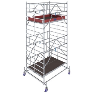 Schela mobila Stabilo S50 1,5 x 2m, aluminiu, inaltime lucru 5.4m, inaltime max. platforma 3.4m - Img 2