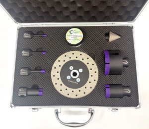 Set carote diamantate pt. gresie portelanata & piatra - diam. 6, 8, 10, 20, 35, 68 (mm), freza conica, disc taiere si ceara 3DTECH - Super PREMIUM - DXDY.NEODRILL.9SET - Img 3