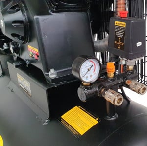 Stager HMV0.6/200-10 compresor aer, 200L, 10bar, 600L/min, trifazat, angrenare curea - Img 3