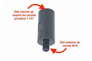 Adaptor carote M16 pentru utilizare la masini cu prindere 1 1/4 " - DXDY.117.114 - Img 5