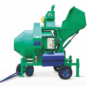 Betoniera cu automatizare BIR 1500ECV motor 400V 11,25 kW 1500 l 29 m³/h contor apa vibrator bena