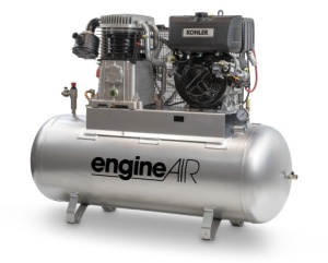 Compresor de aer cu piston, motor Kohler - 7.52 kW, 1038 L/min, 14 bari - Rezervor 270 Litri - ABAC-engineAIR-11/270-14-ES-Diesel